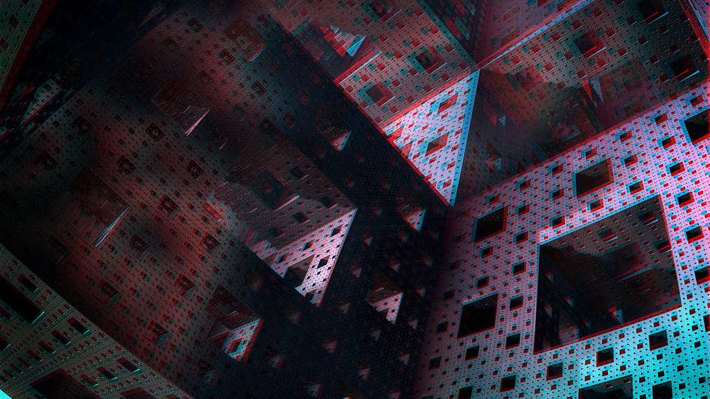 Three dimensional digital structure symbolizing layered security of the Global Credit Union member portal