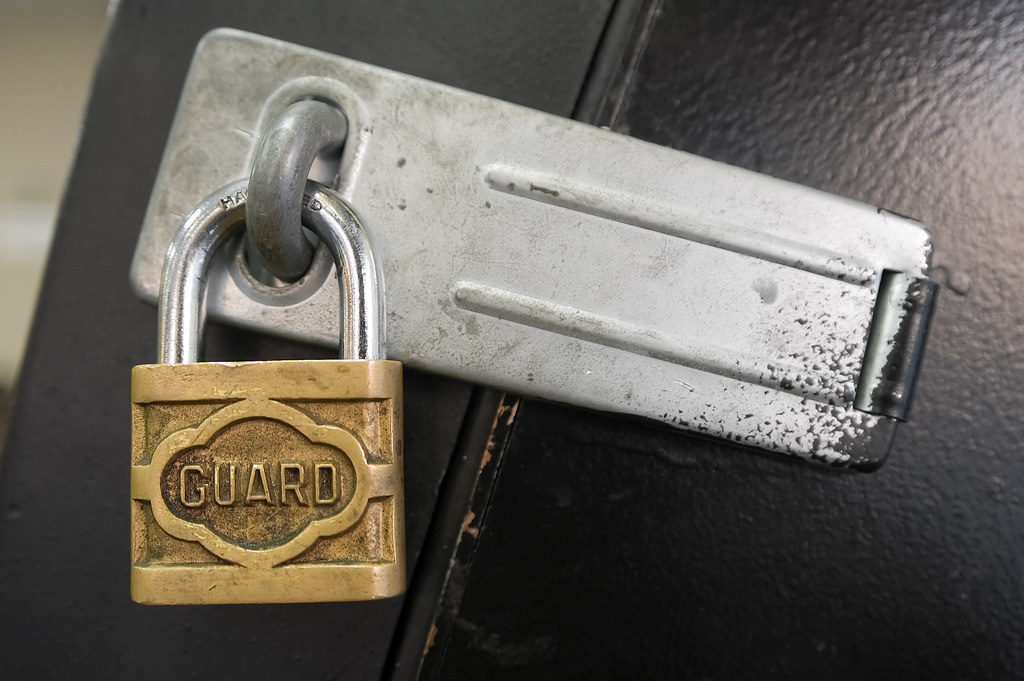 Padlock representing the layered protection of member accounts